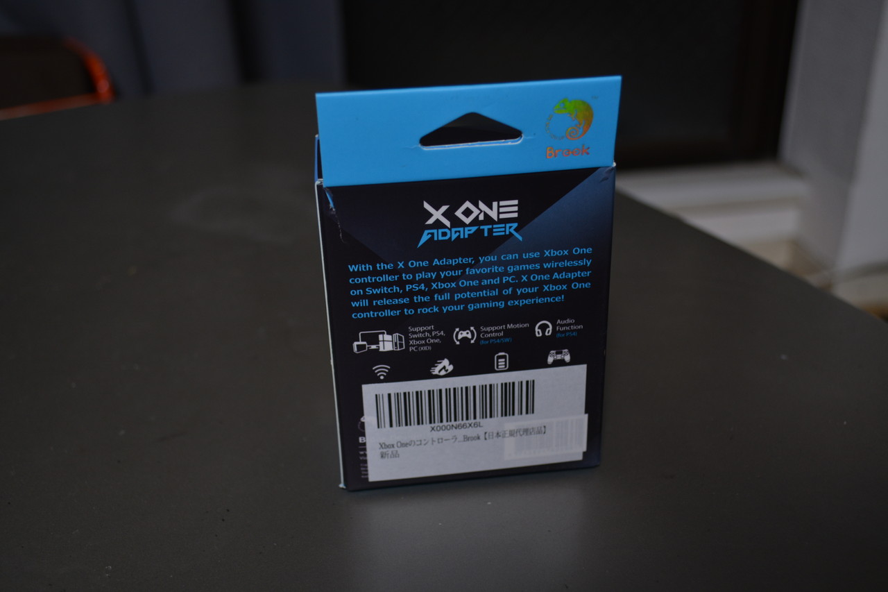 Xone　アダプター　Brookの箱（背面）
