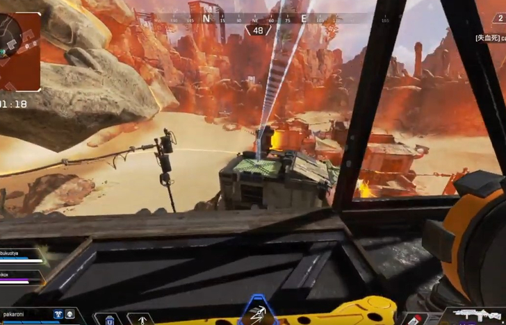 リングの収縮が外れるので、今いる最も高い屋上から、一つ低い屋上への直通経路を確保する